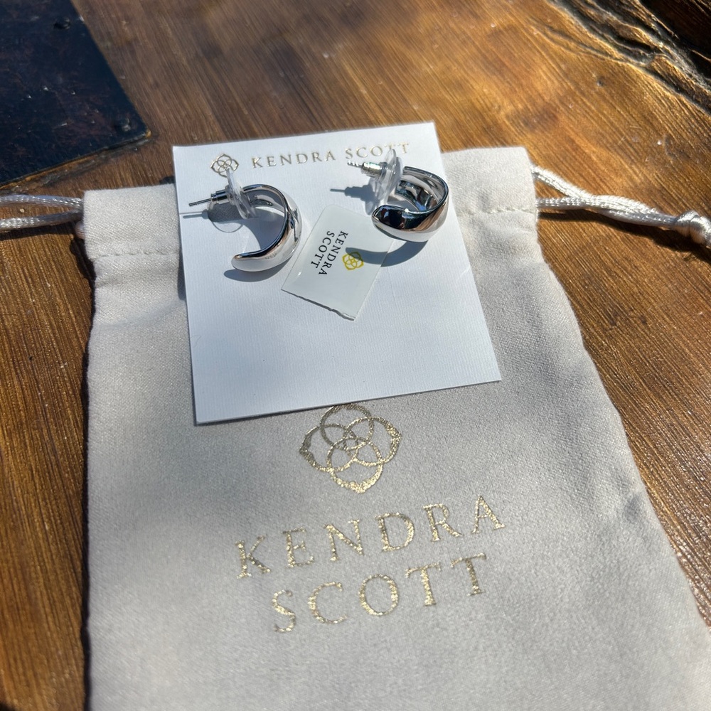 Ripndip Silver Metal Hoop Earrings